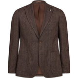 2Blind2C Faith Herringbone Blazer Blazer Fitted BRW Brown