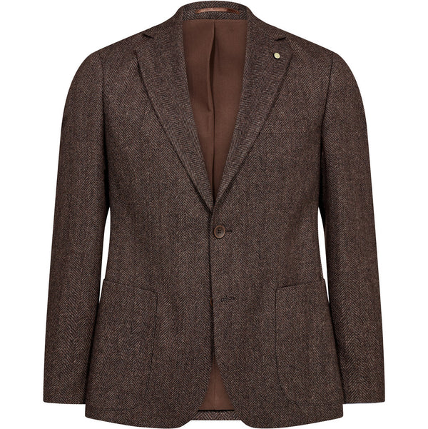 2Blind2C Faith Herringbone Blazer Blazer Fitted BRW Brown