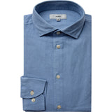 2Blind2C Felipe Linen Shirt Shirt LS Fitted LBL Light Blue