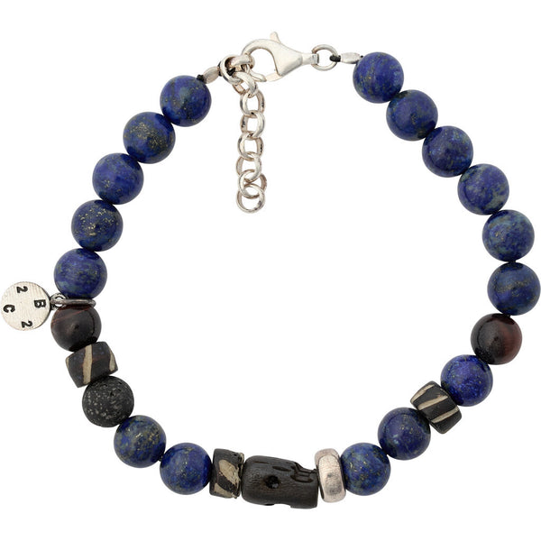 2Blind2C Round Gemstone Bracelet 8mm Accessories DBL Dark Blue