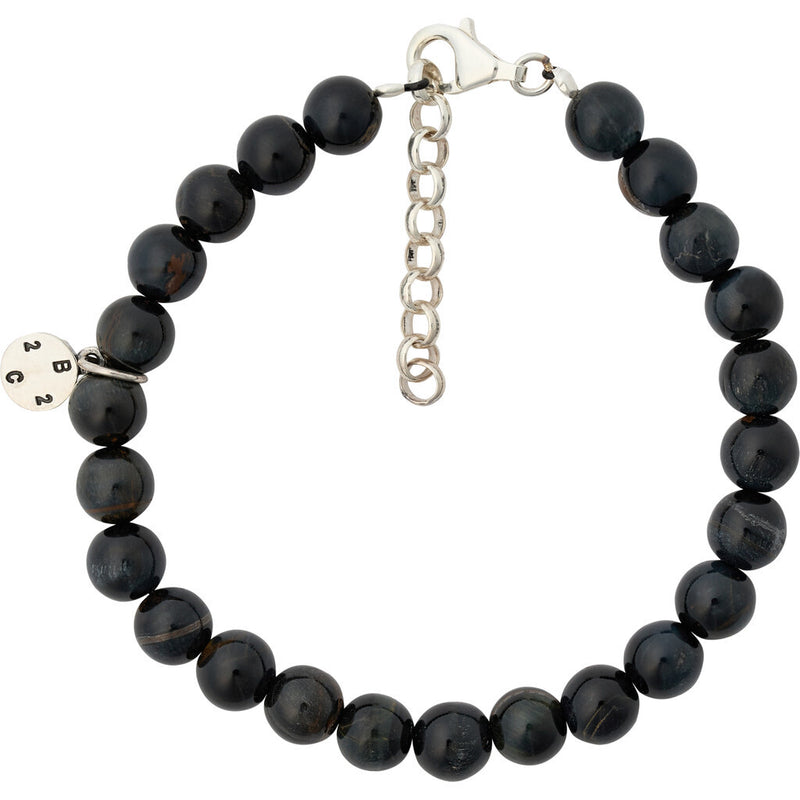 2Blind2C Round Gemstone Bracelet 8mm Accessories BLK Black