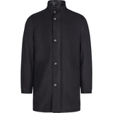 2Blind2C Gideon Wool Coat with insert Coat BLK Black